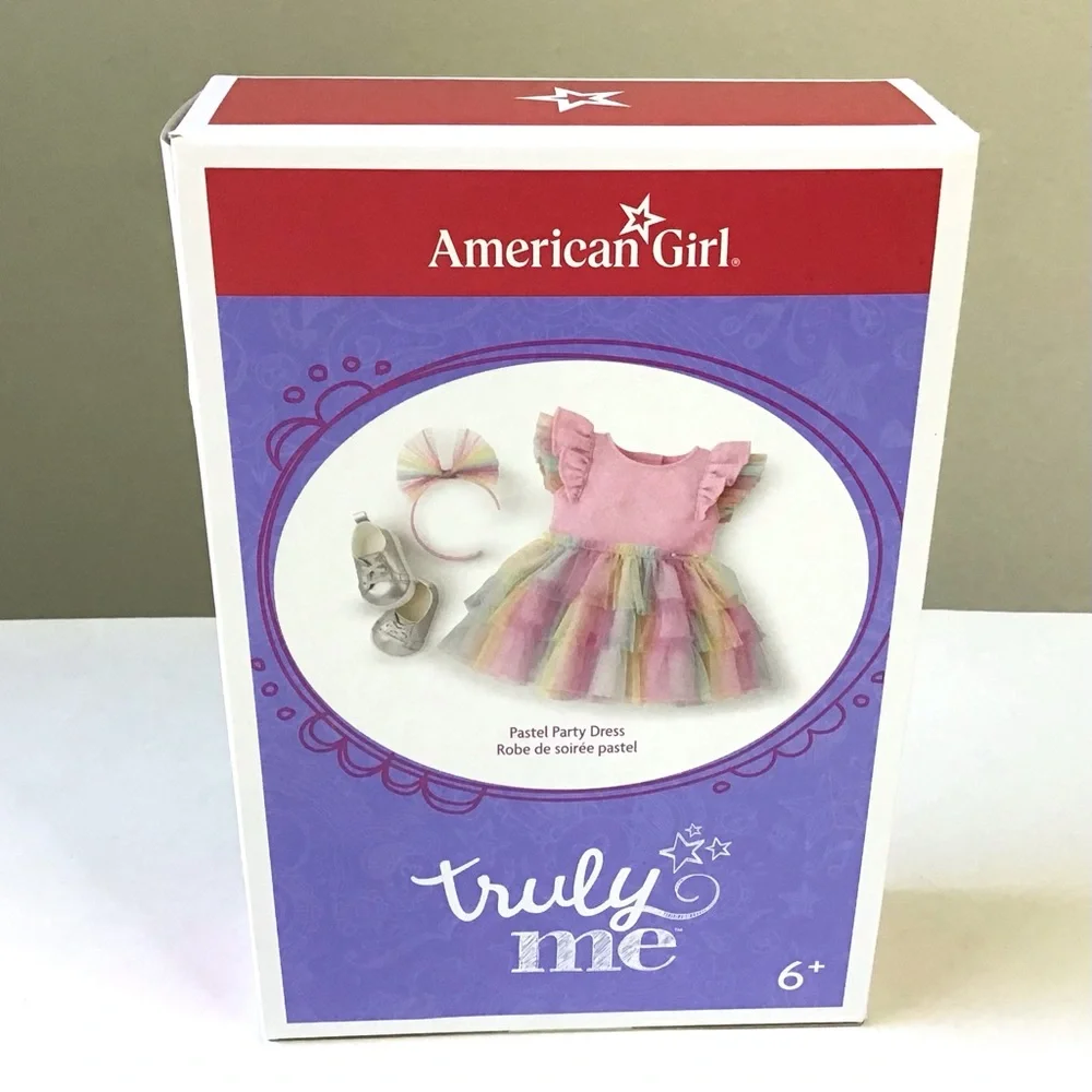 EMPTY BOX for American Girl Truly Me Accessory - Pastel Party Dress Outfit